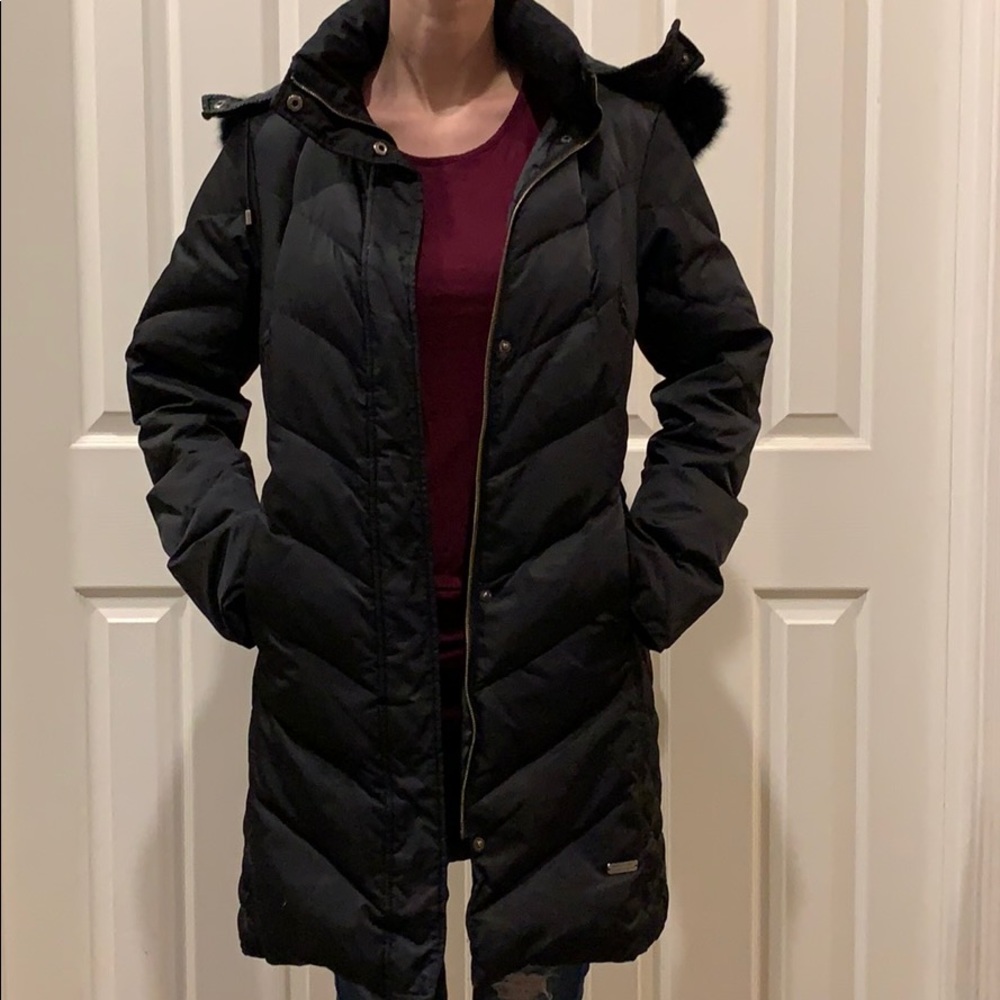 Kenneth Cole Reaction long puffer jacket